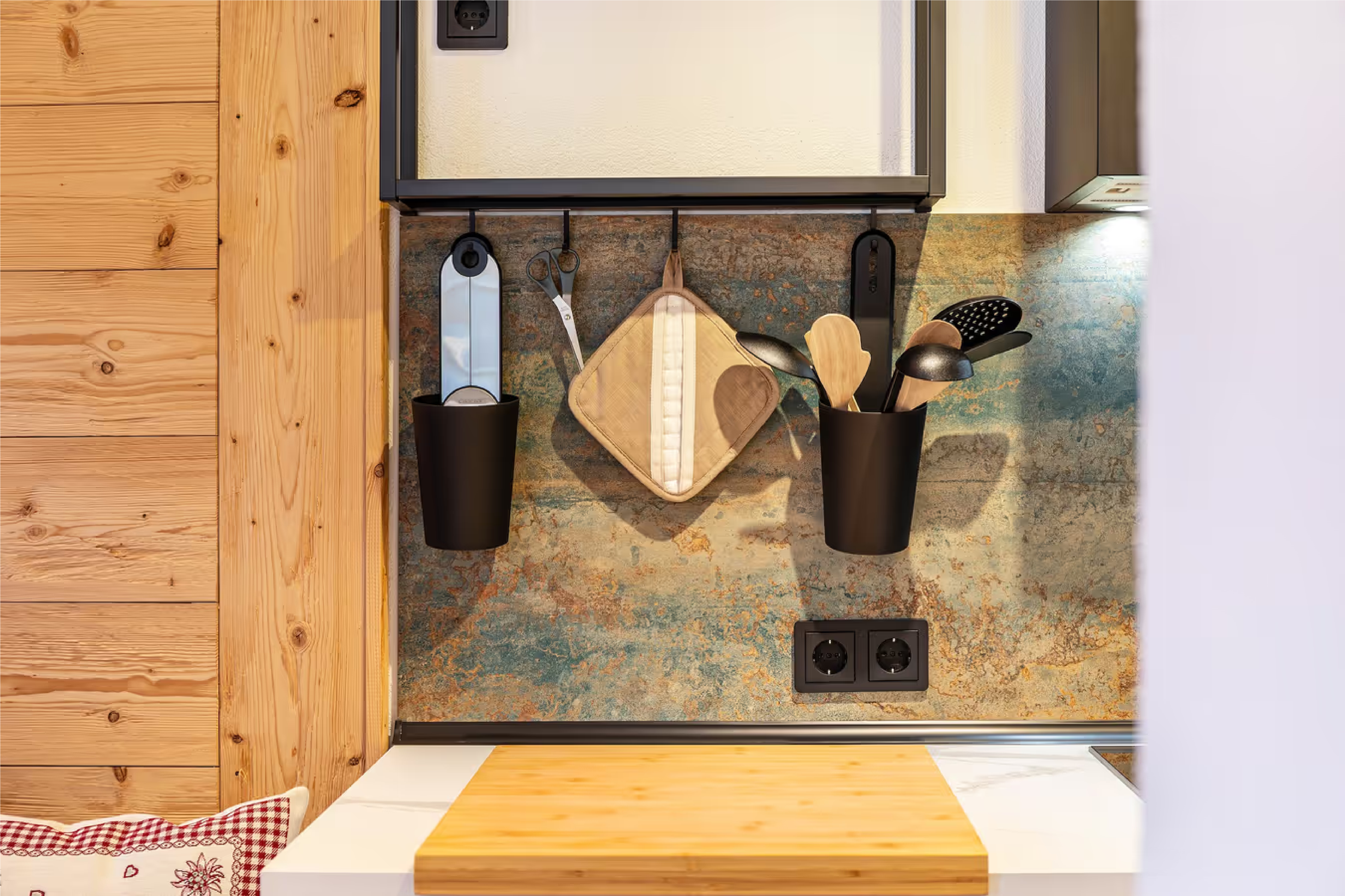 Küchendetails der Ferienwohnung Ammerstube